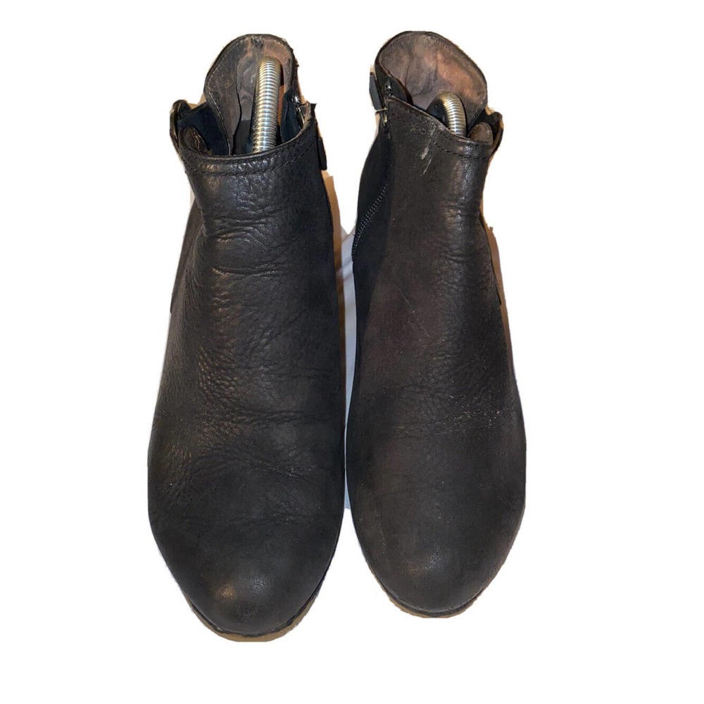 Dansko Women's 39‎ US 9 Henley Ankle Black Block Heel Bootie Boots Zip Buckle